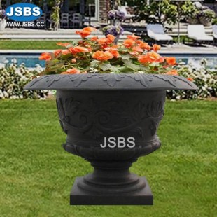 Black Marble Flower Pot, JS-P214